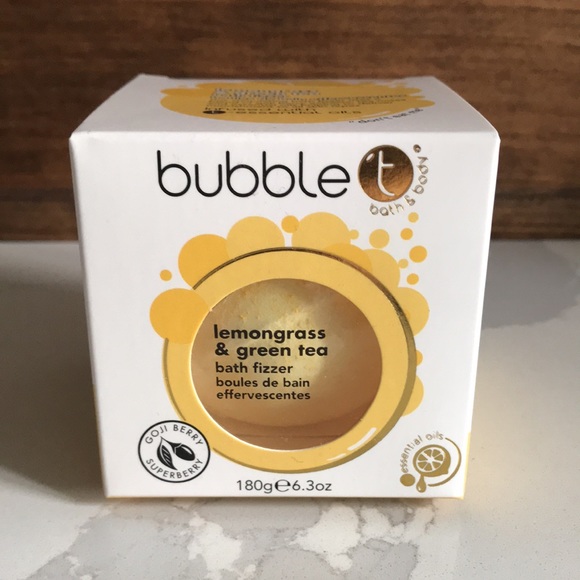 4/$20 Bubble T Lemongrass & Green Tea Bath Fizzer - Picture 4 of 7